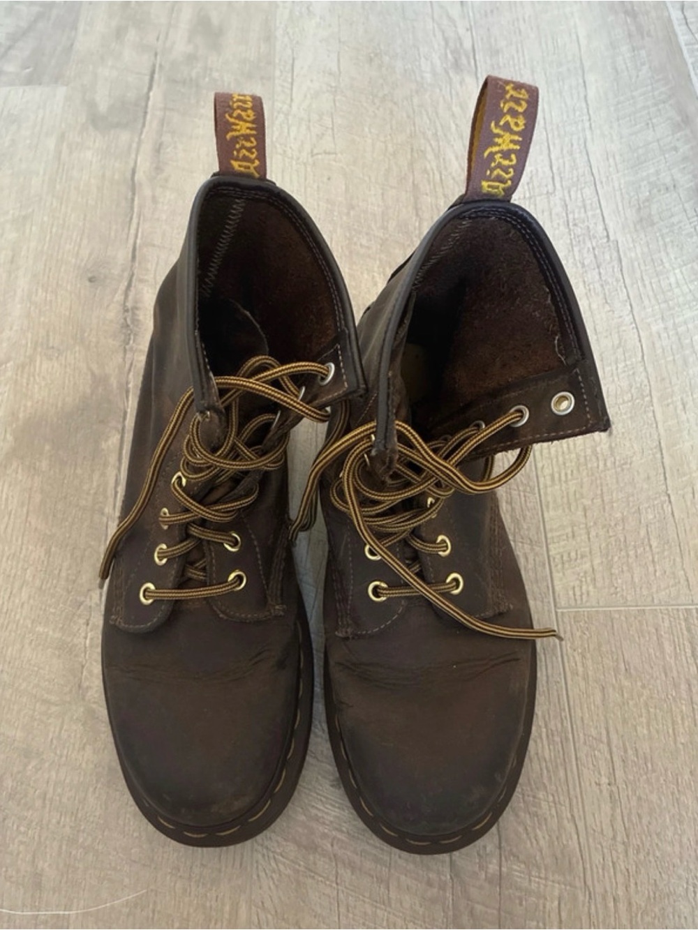 Doc Martens brown leather lace ups